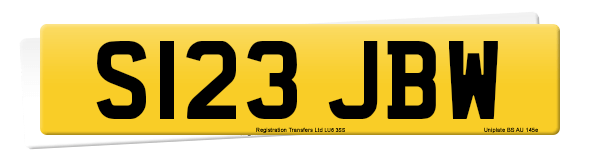 Registration number S123 JBW